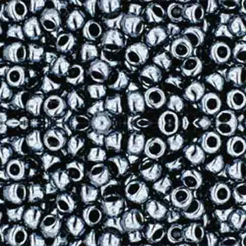 Toho ROUND 8/0 Seed Beads METALLIC HEMATITE (2.5" tube)