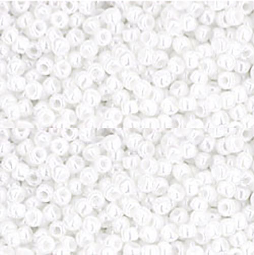 SIZE-11 #121 OPAQUE LUSTERED WHITE Toho Round Seed Beads