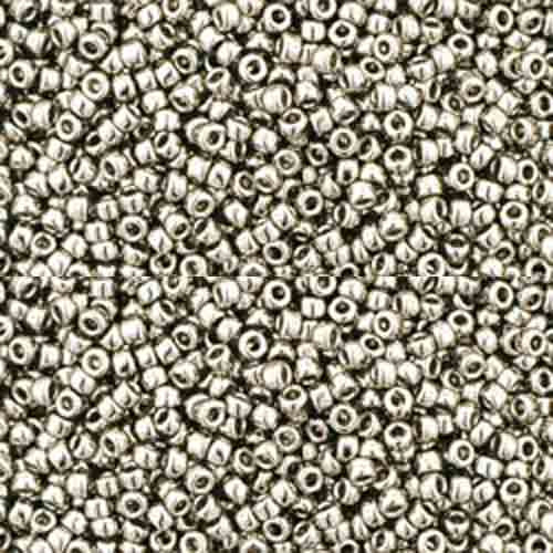 SIZE-11 #711 NICKEL Toho Round Seed Beads