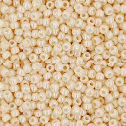 SIZE-11 #123 OPAQUE LUSTERED LT. BEIGE Toho Round Seed Beads